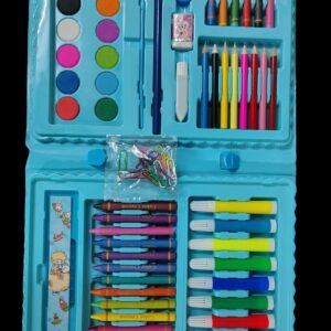 LIO GLOBAL LG7 68 Pcs Drawing Color Kit Gift Set,Doodle Sketch Crayon Painting Water Paint Art Colour Kit For Kids (Blue)