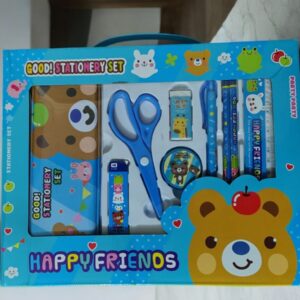 Stationery Gift Set Comprises of 1 Sharpener, 1 Eraser, 2 Pencils, 1 Ruler, 1 Ink Pen, 1 Lead Pencil, 1 Lead Box, 1 Seizure (Blue)