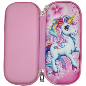 LIO GLOBAL LG19 7D EVA Unicorn Character Pencil Case-3