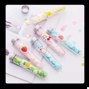 3 Piece Flower Design Tube Shape Bottle Paper Soap Clean Soft Bath For Travel 3 Pack