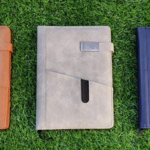 Diary A5 for Office Desk with Magnetic Closure, With Natural PU Cover (172 Pages)