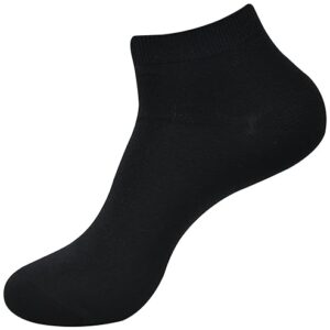 Men and Women's Solid Black Colored Ankle Length Socks - Combo Pack of 3