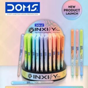Pen DOMS INXIFY Plus | Textured Grip | 0.7mm | Duel Colour Body | Ball Pen | Pack of 5 | MRP : 6/- Per Pen.
