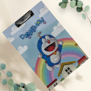 Lio Global Examination Pad, Paper Clipboard Writing Pad Clipboards Drawing, Writing, Sturdy, Lightweight for Office, School, College Writing Pad, MDF Wooden Pad Doremon