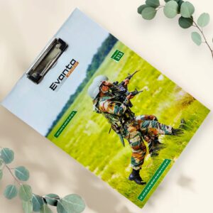 Lio Global Examination Pad, Paper Clipboard Writing Pad Clipboards Drawing, Writing, Sturdy, Lightweight for Office, School, College Writing Pad, MDF Wooden Pad Army-4