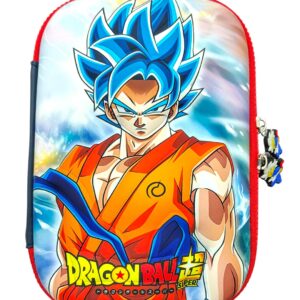 3D EVA Jumbo Design Embossed Hardtop Cover Pencil Case with Compartments, Pencil Pouch for Kids, School Supply Organizer, Geometry Stationery Box, Cosmetic Zip Pouch Bag (Dragon Ball-1)