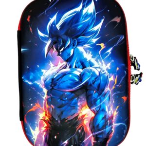 3D EVA Jumbo Design Embossed Hardtop Cover Pencil Case with Compartments, Pencil Pouch for Kids, School Supply Organizer, Geometry Stationery Box, Cosmetic Zip Pouch Bag (Dragon Ball-4)