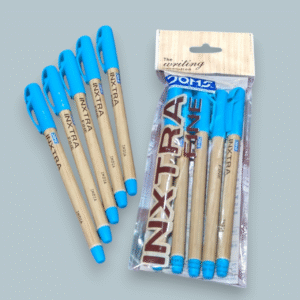 DOMS INXTRA FINE WOODEN DESIGN body 0.7mm Ball Pen - Blue