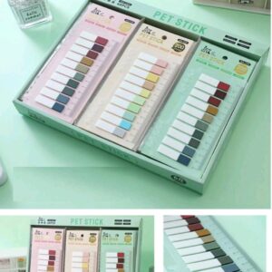 Color Sticky 200pcs Index Tabs Sticky Notes with Ruler Color Sticky Tabs for Notebook, Books, PET Material Page Tabs Sticky Flags
