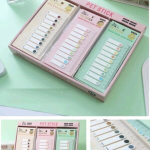 Color Sticky 200pcs Index Tabs Sticky Notes with Ruler Color Sticky Tabs for Notebook, Books, PET Material Page Tabs Sticky Flags 2