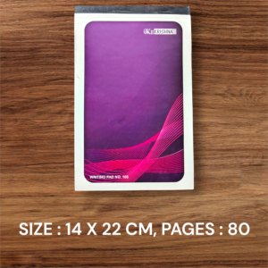 Writing Pad for Offices and Conferences | Stationery for Corporate Events | Size 14 cm x 22 cm | Single Line | 80 Pages | Pack of 1
