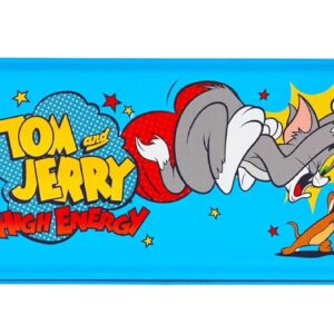 DOMS Metal Pencil Box (Tom and Jerry High Energy) WITH 2 COMPARTMENTS