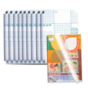 Transparent Self Adhesive Sticker Book Cover Film – A4 Size (Pack of 10)