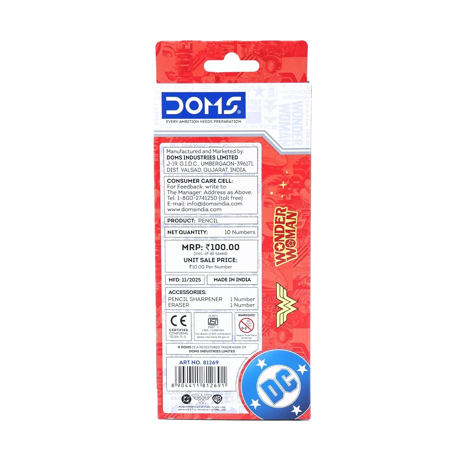 DOMS WONDER WOMAN PEN SET OF 10 3