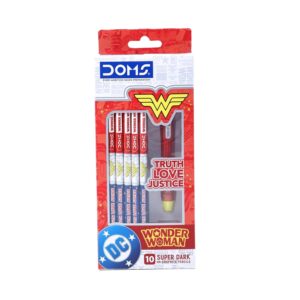 DOMS Wonder Woman Pencil Pack – Super Dark Graphite (Pack of 10)
