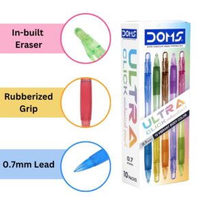 DOMS EURO Click Mechanical Pencil (0.7 mm) (Pack of 10) (Copy)