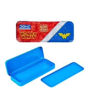 DOMS Wonder Woman Metal Pencil Box – Double Compartment