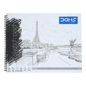 DOMS A3 (27.5 CM x 34.70 CM) Sketch Book – 36 Sheets (72 Pages) | 150 GSM | Wiro Bound | Pack of 1 (Main Title May Different)