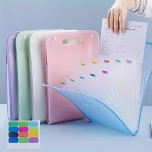 File Expanding File Folder 13 Compartment, A4 Letter Size Document Organizer, Stationery Storage Bag|Multi Layer Accordion File Folder, Paper Holder for Office,School,Home(Multicolor)